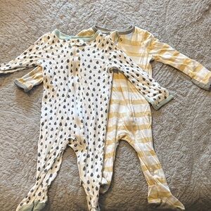Cloud Island Raindrop and Stripe Kids Footies